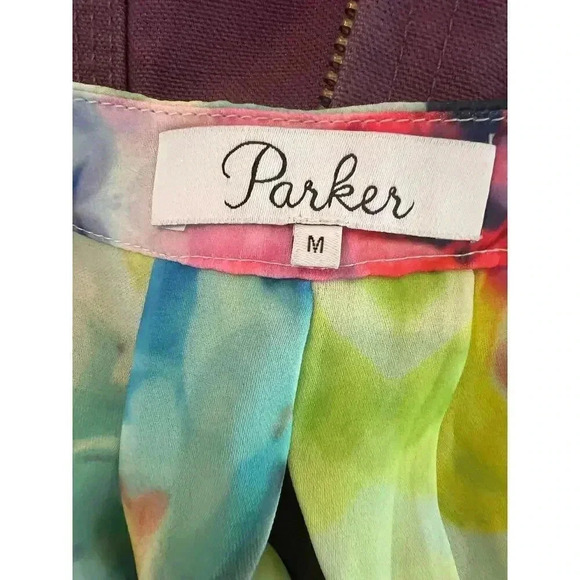 PARKER multicolor faux wrap sleeveless dress size medium - Picture 9 of 11